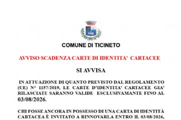 scadenza carta d'identità cartacea