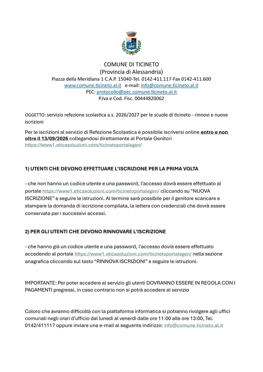 comunicazione iscrizioni e rinnovi a.s. 2026-2027